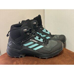 ADIDAS TERREX SWIFT R3 GORETEX HIKING BOOTS MID BLACK BLUE WOMENS SIZE 5